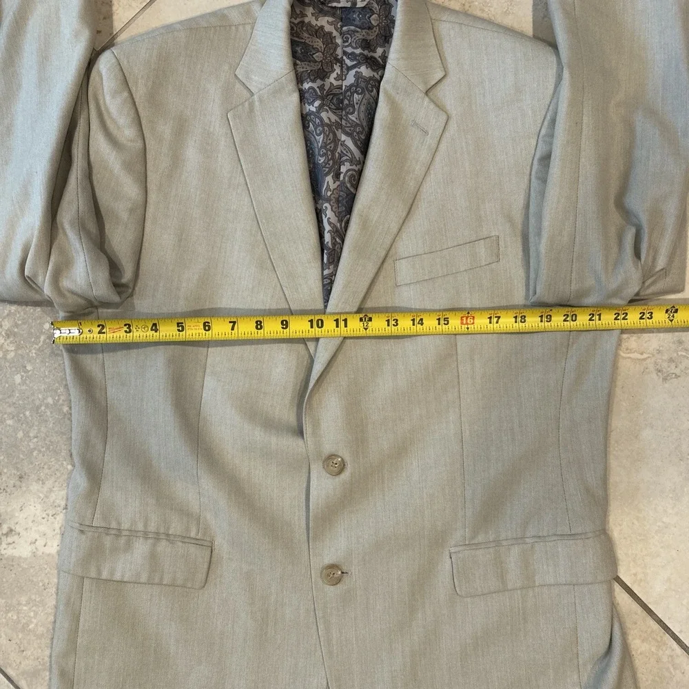 Lauren Ralph Lauren Blazer Mens 43R Tan Two Button Paisley Lining Sport Coat